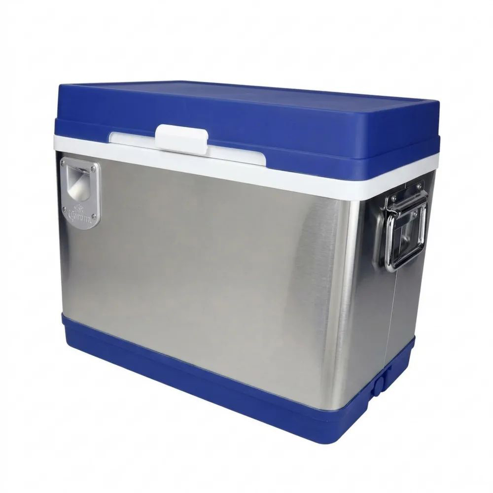 Nevera portátil de Acero Inoxidable y Plástico 60L Azul-Casaluxeeu