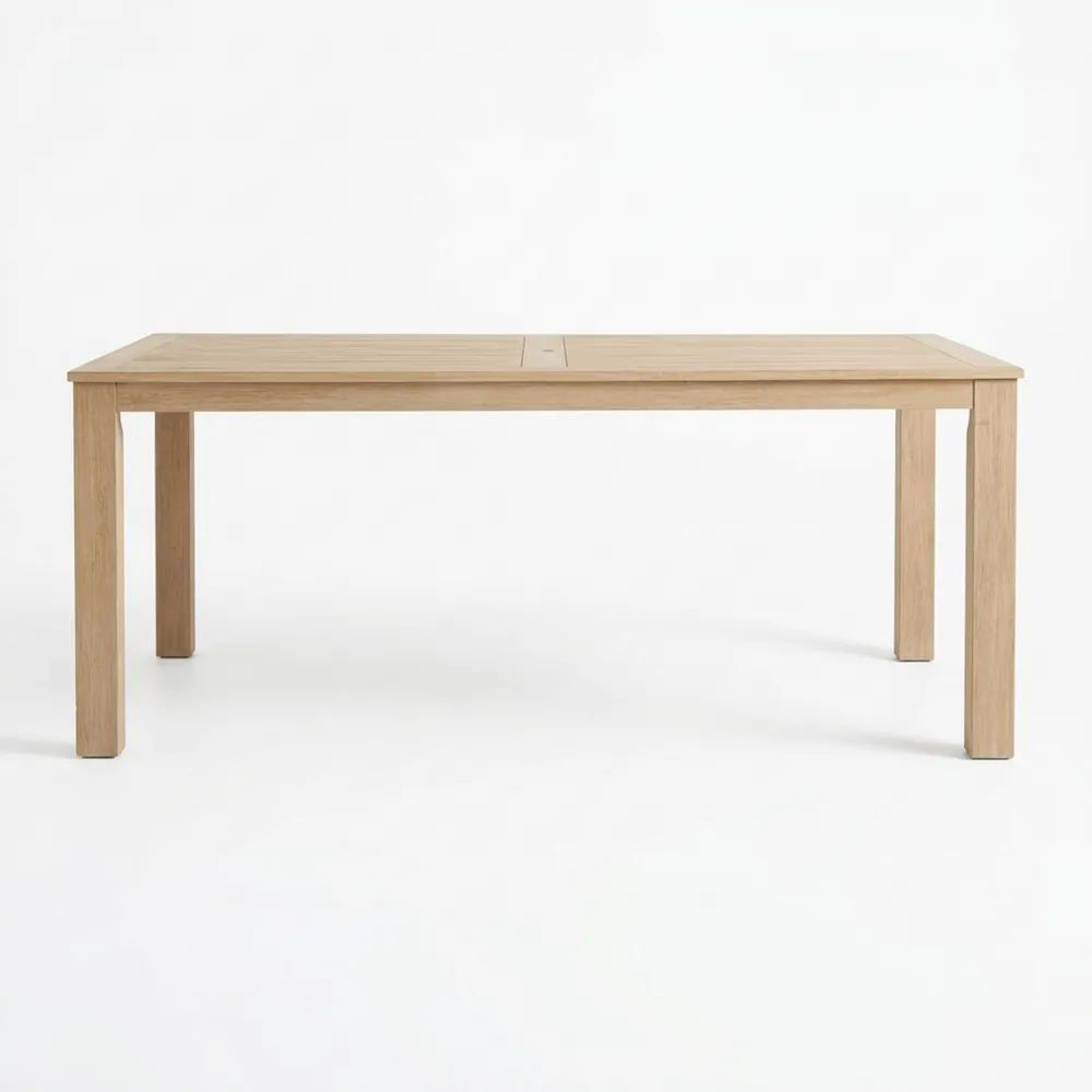 Mesa extensible de roble para exterior/jardín 200x100x75 cm-Casaluxeeu