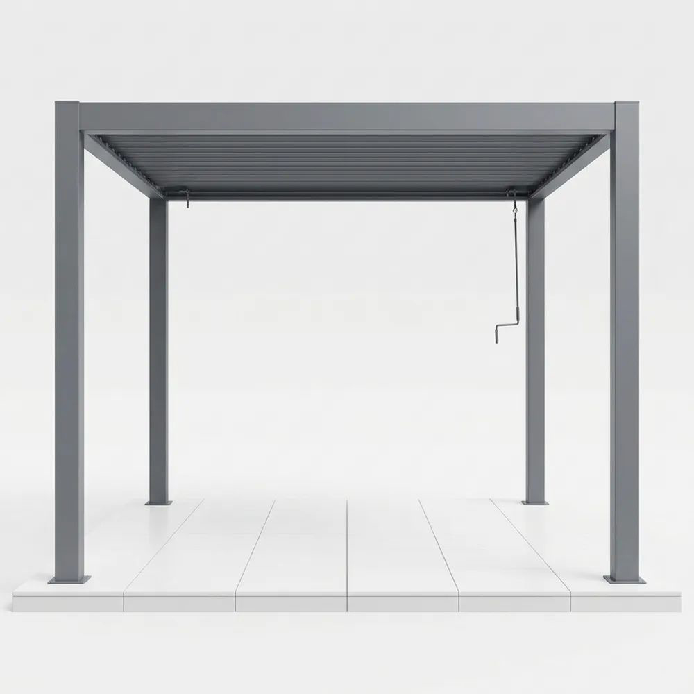 Pérgola de Aluminio con Techo Ajustable 300x400 cm-Casaluxeeu