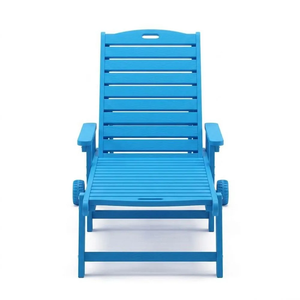 Sdraio in polietilene blu con ruote 200x75x90 cm