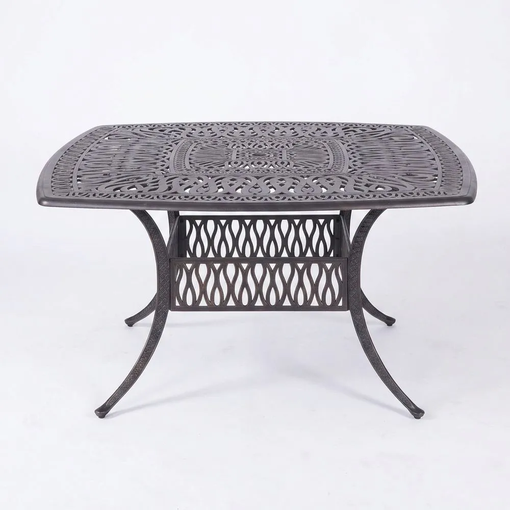 Tavolo rettangolare in alluminio grigio  150x90x75 cm