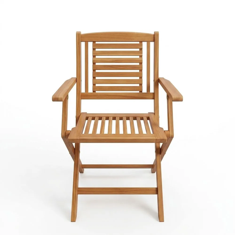 Sedia Pieghevole in Legno di Teak per Esterni