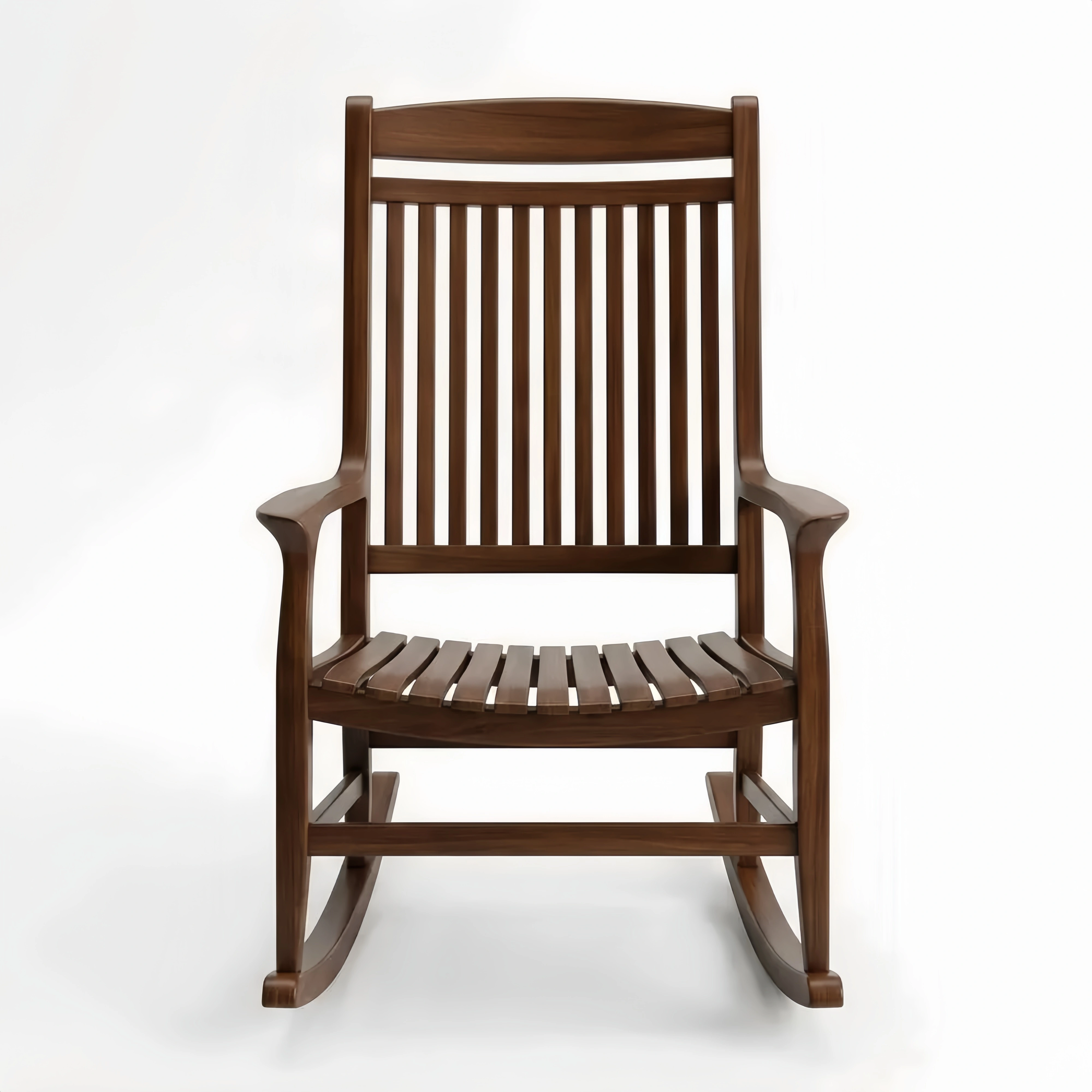 Sedia a dondolo in noce marrone