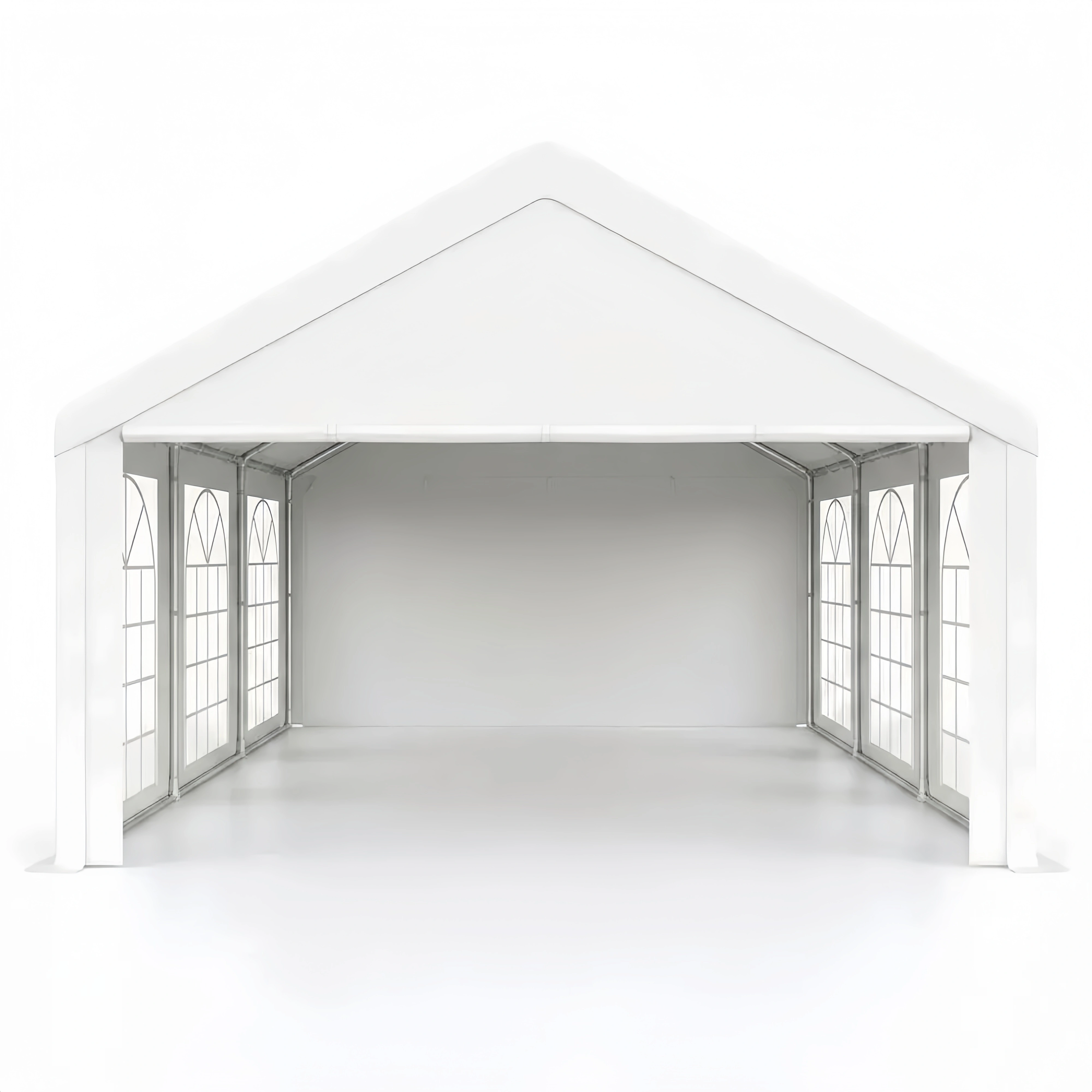 Tendone Bianco in Poliestere con Struttura in Acciaio 10m x 5m