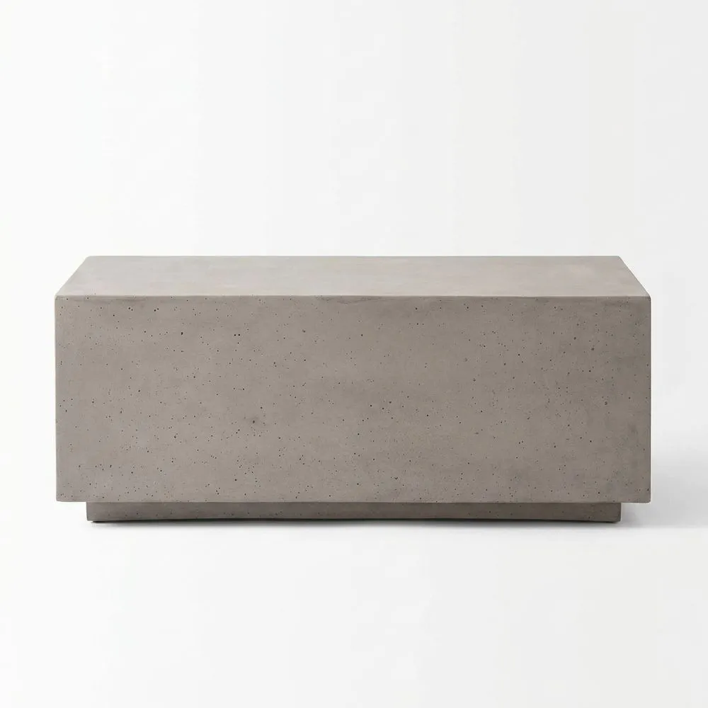 Tavolino Rettangolare in Cemento Grigio