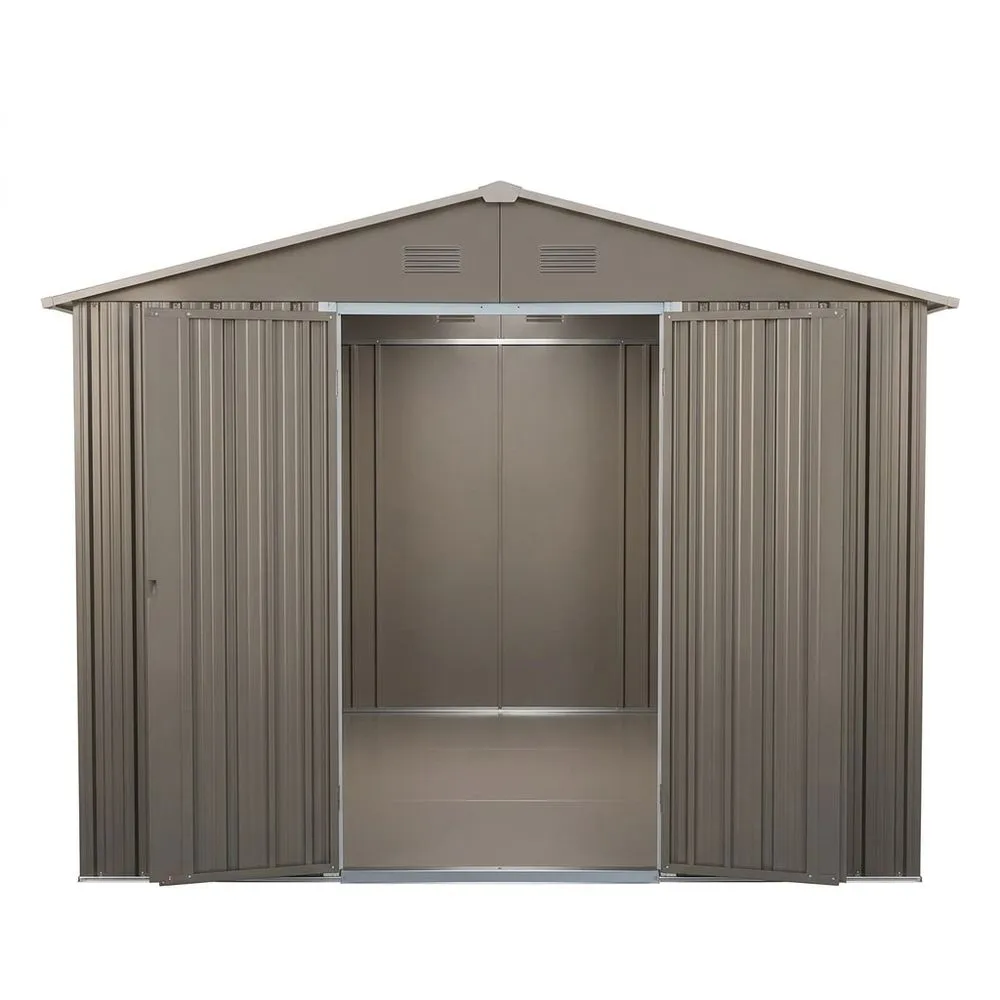 Capanno da Giardino in Acciaio Zincato Grigio Scuro
