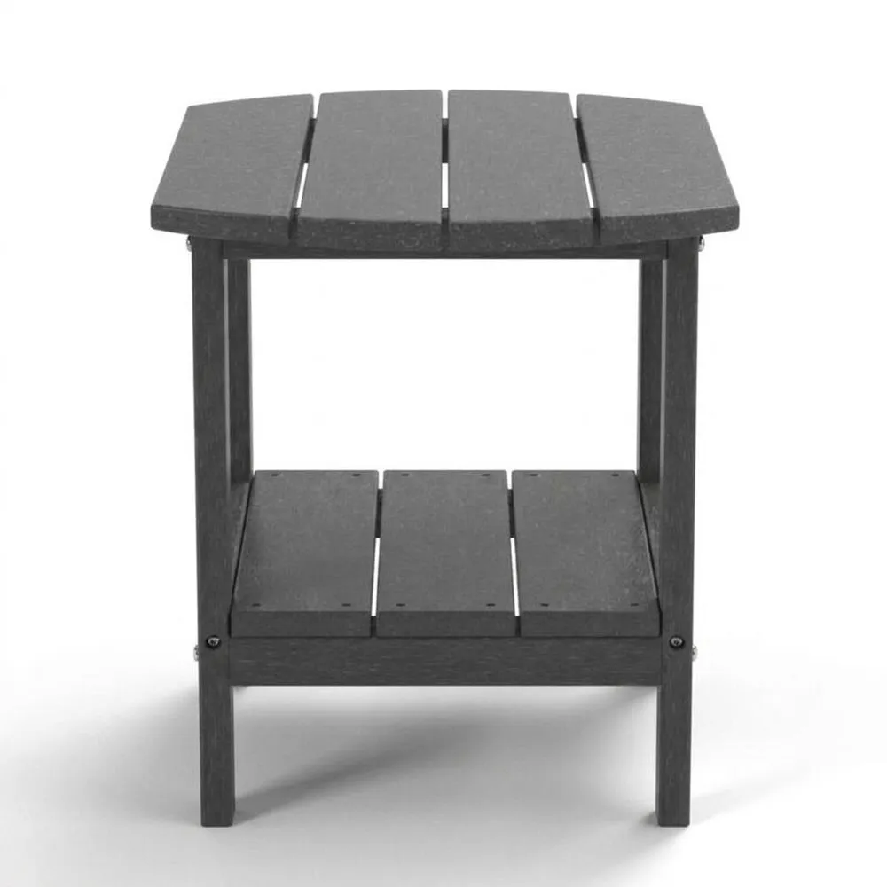 Tavolino da esterno in legno di pino grigio scuro