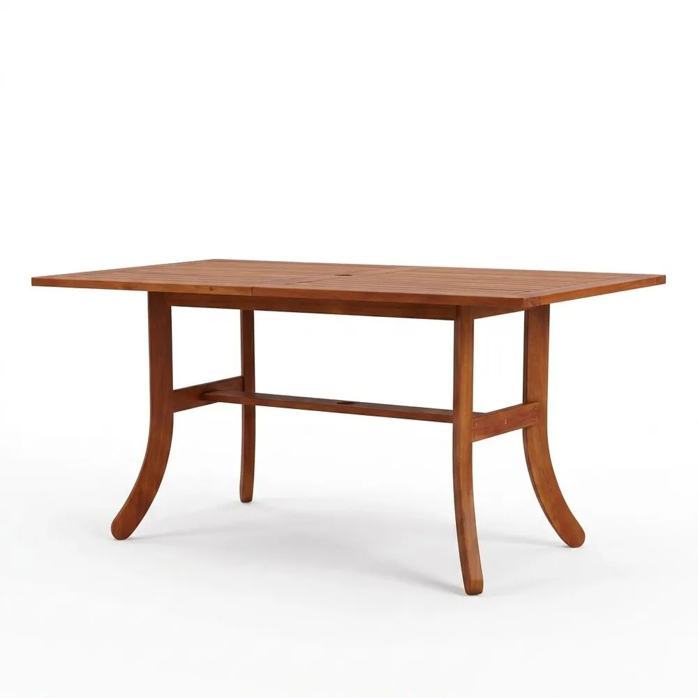 Tavolo da Pranzo in Legno Massello di Acacia 180x90x75 cm Marrone