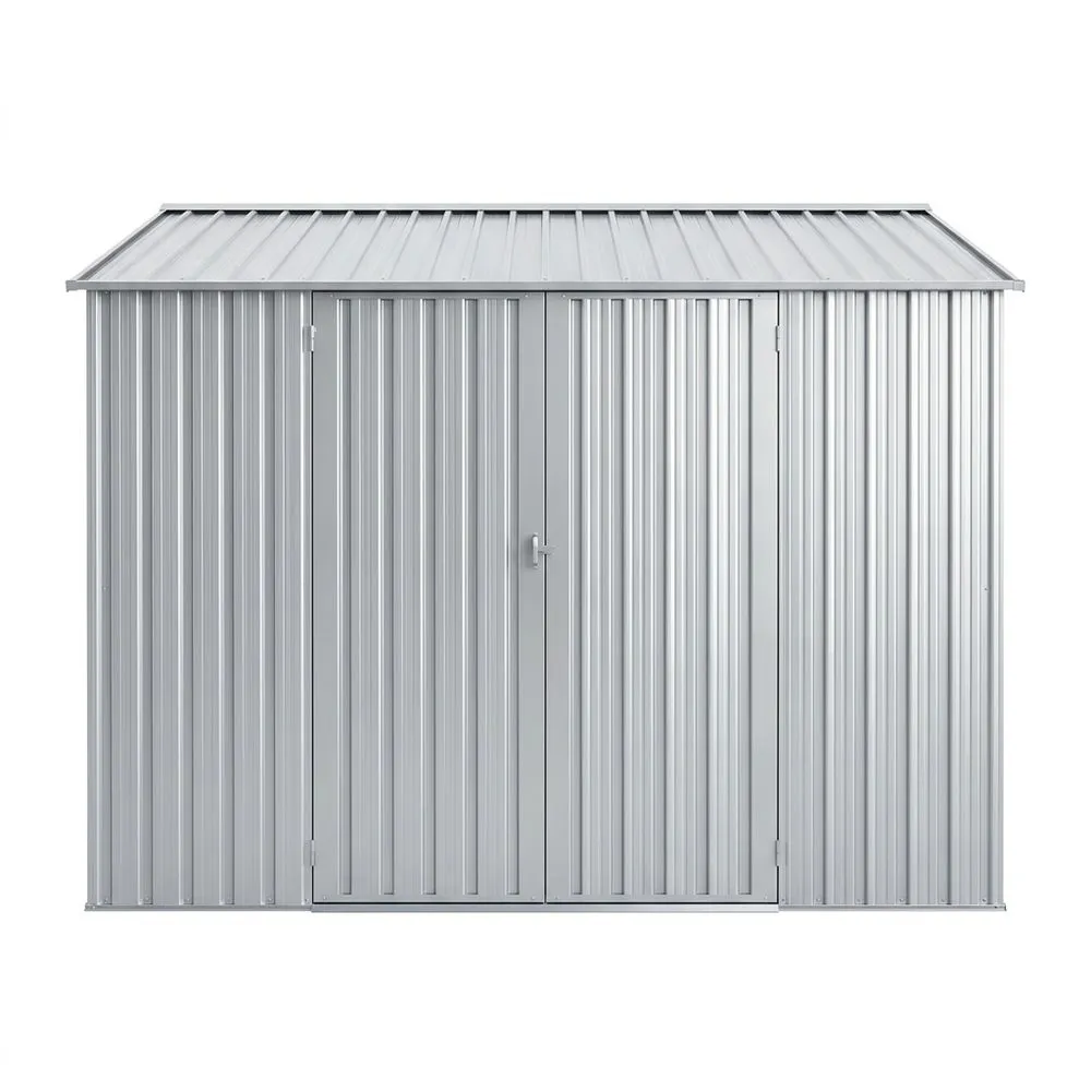 Capanno da Giardino in Acciaio Zincato Grigio 267x181x190 cm