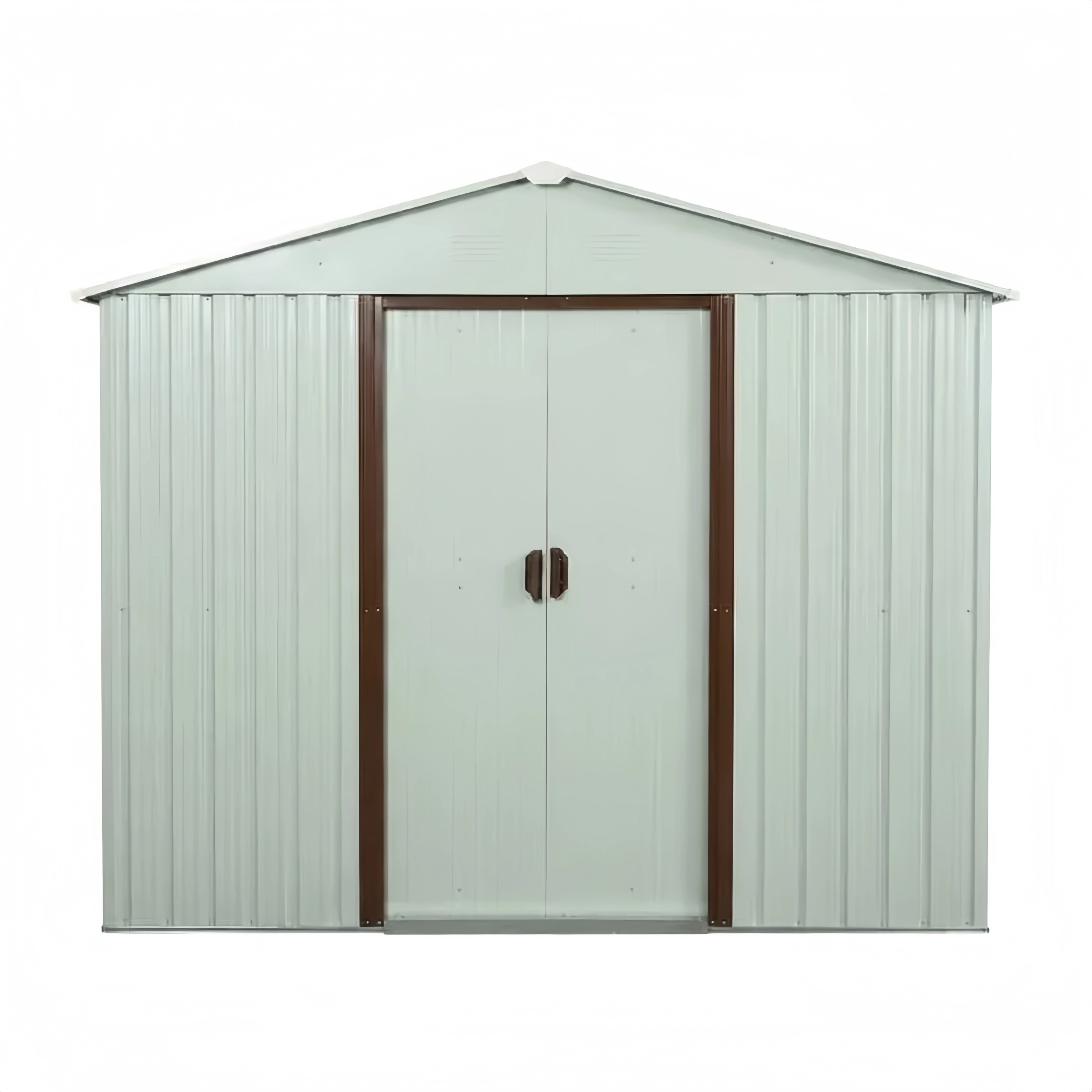 Capanno da Giardino in Lamiera Zincata Grigio 213x127x185 cm