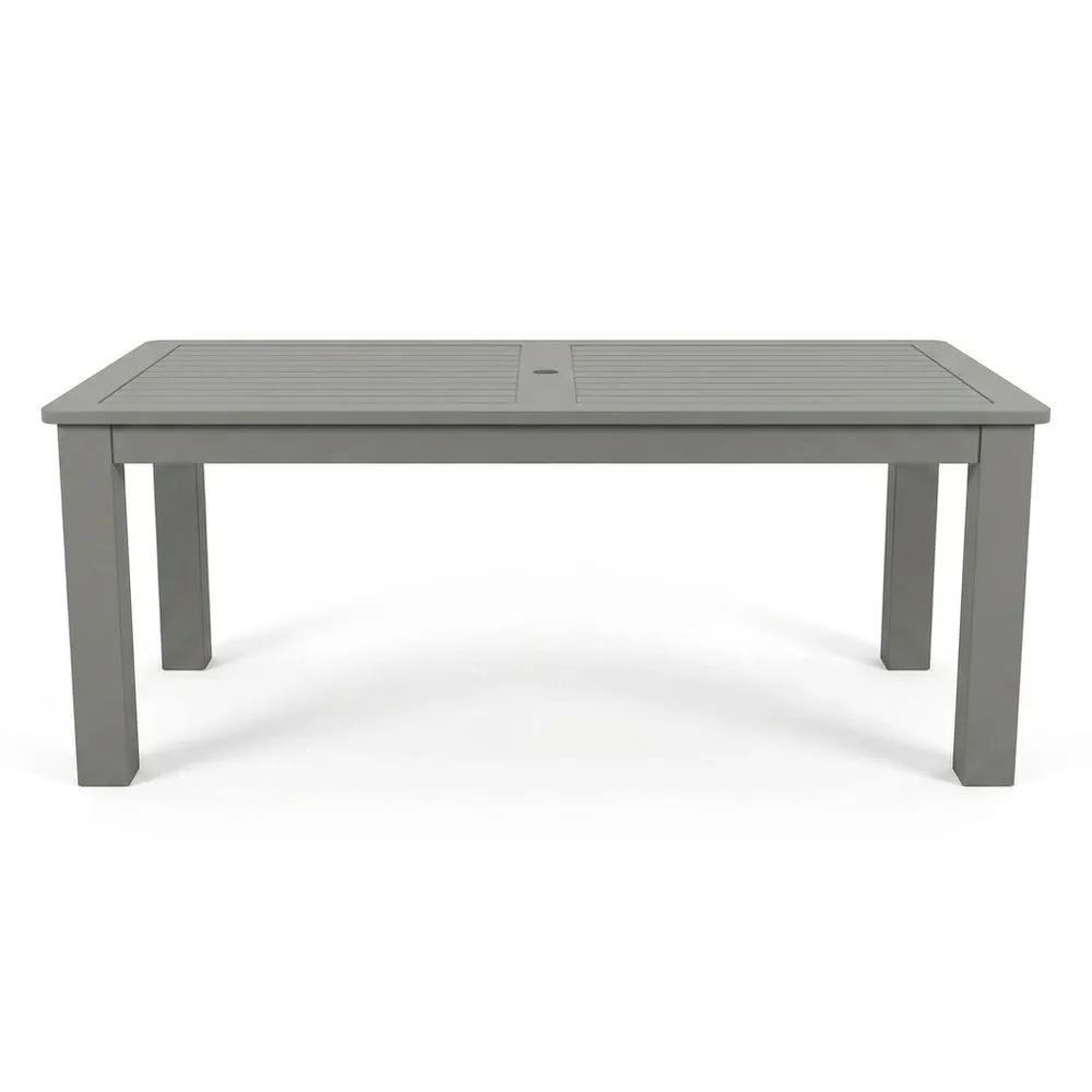 Tavolo da Giardino in Plastica Grigio Rettangolare 200x90x75 cm
