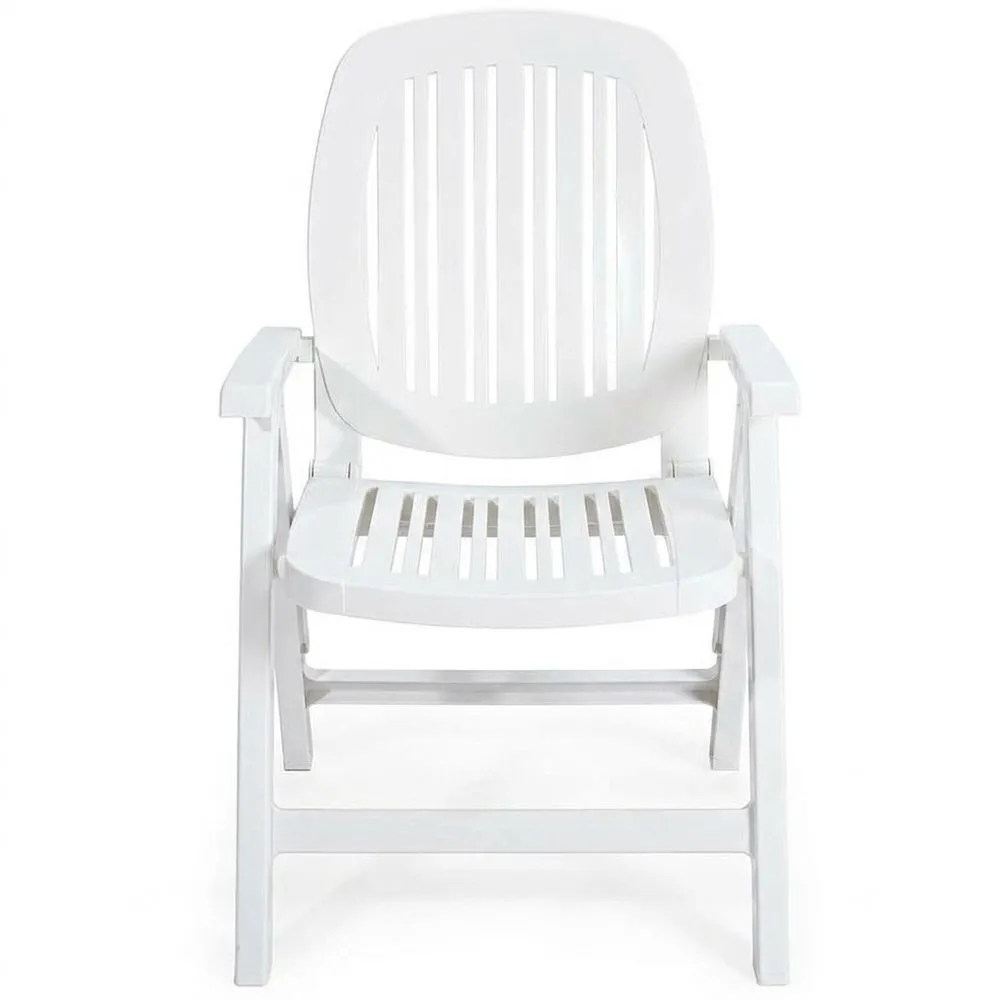 Sedia Pieghevole in Plastica Bianco