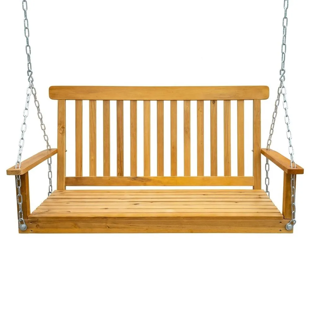 Sedia sospesa da giardino in legno di acacia