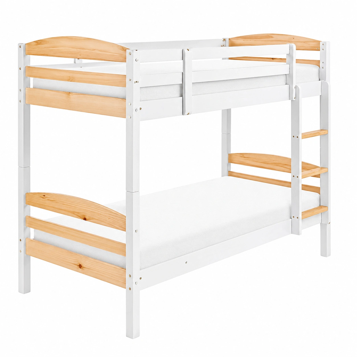 Litera de Madera Maciza con Escalera Integrada 90 x 200 cm Gris Claro-cartrenoza