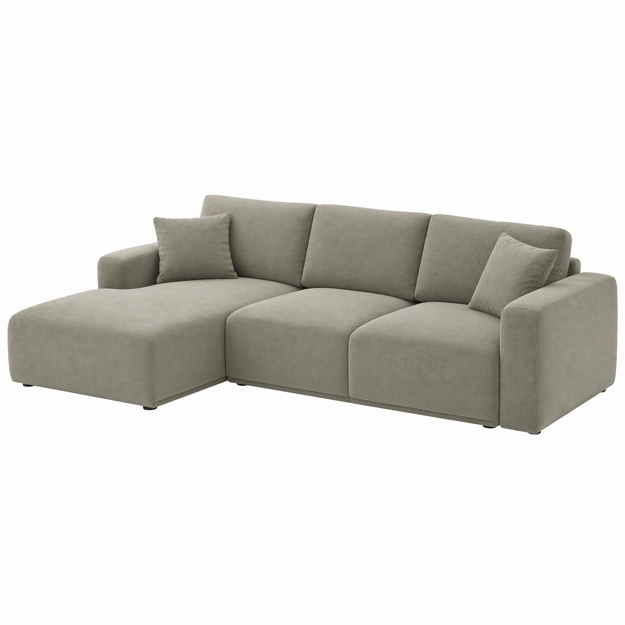 Sofá chaise longue de 3 plazas con dise?o minimalista y líneas rectas modernas-cartrenoza