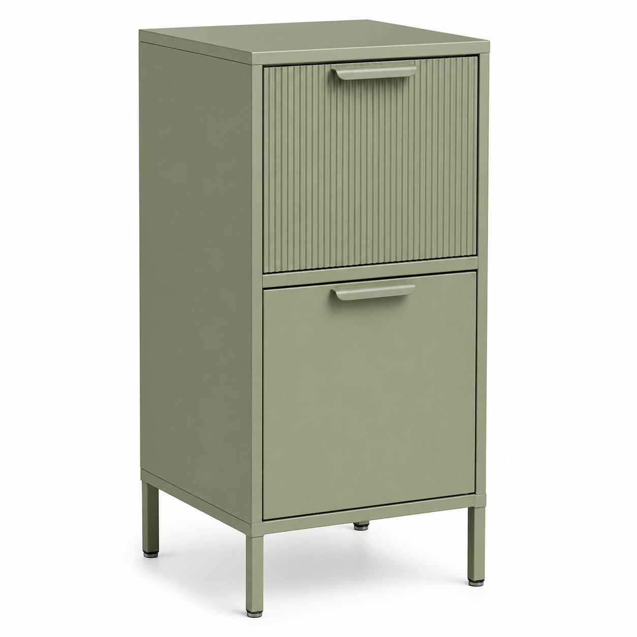 Armario Auxiliar de Oficina 2 Puertas diseno Minimalista Verde Oliva-cartrenoza