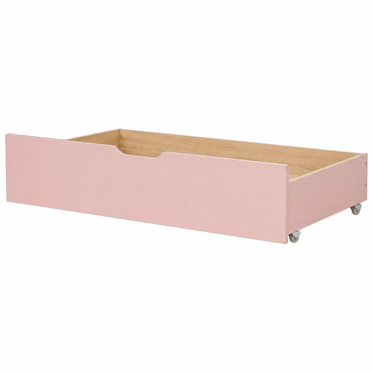 Cajón Bajo Cama con Ruedas Dise?o Moderno 90x200 cm Rosa Almacenamiento Funcional-ordernivo