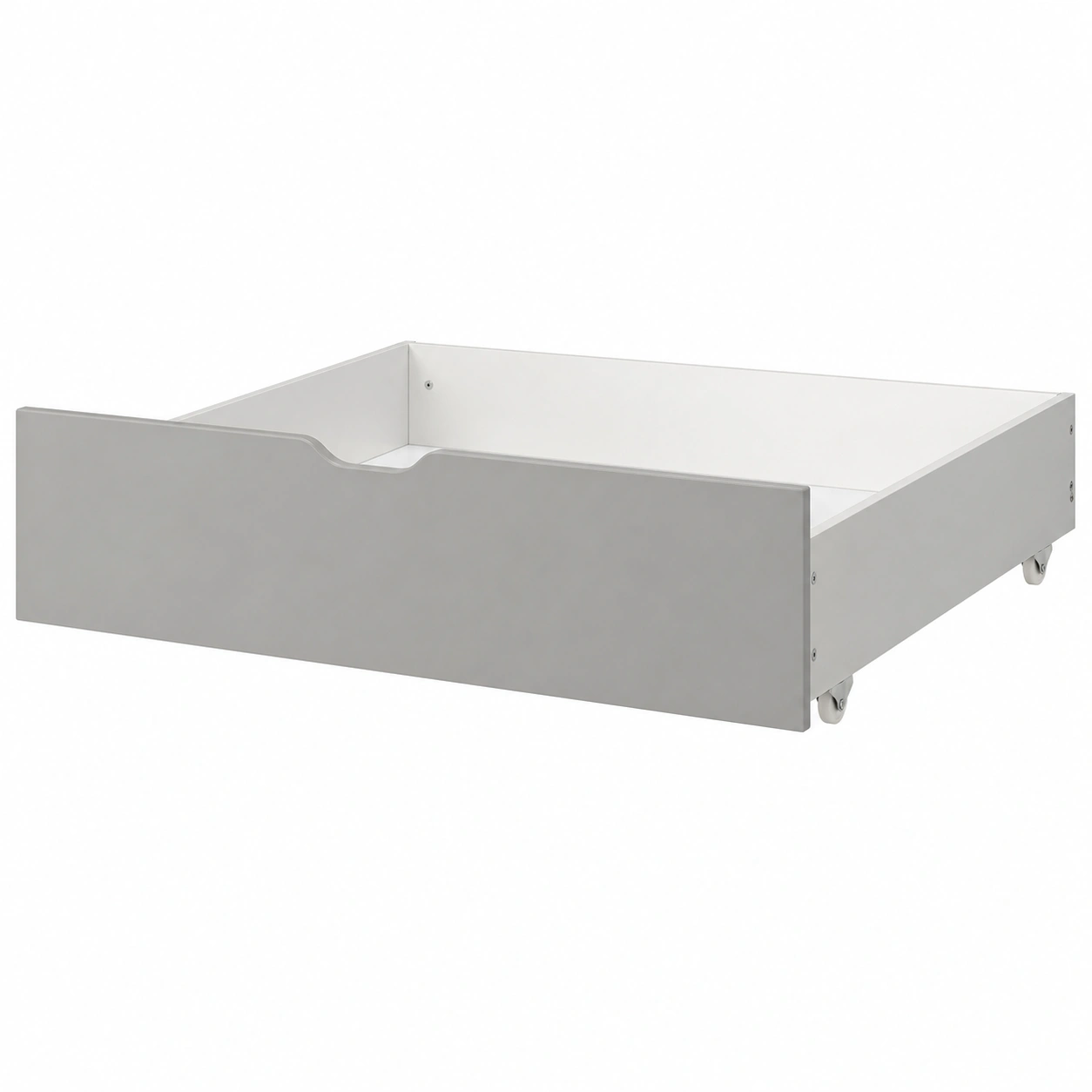 Conjunto de 2 cajones de almacenamiento bajo cama dise?o moderno 90 cm Blanco-ordernivo