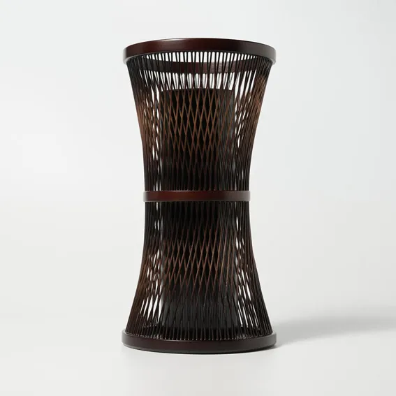 Suruga Take-Sensuji Zaiku Vase "Tsuzumi (Lacquered)"