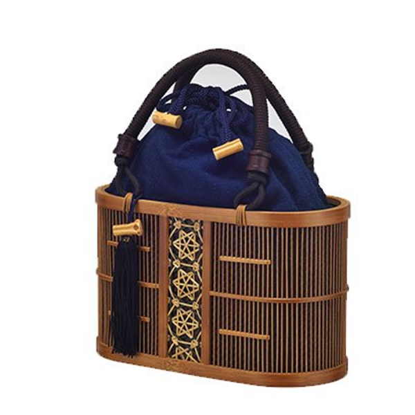 "Suruga Takesensuji Zaiku Bamboo Bag - Aoi (Small)"