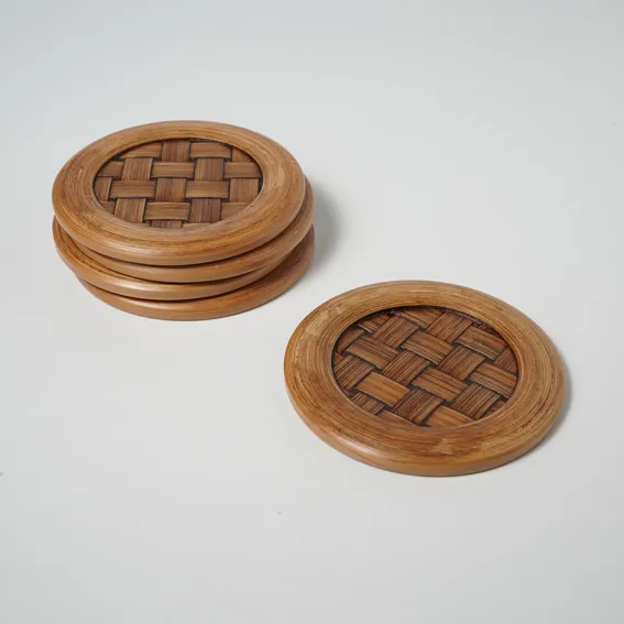 Suruga Take-Sensuji Zaiku Tea Saucer "Ichimatu" (a set of five)