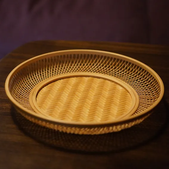 Suruga Take-Sensuji Zaiku Snack Plate "Ginrei" 