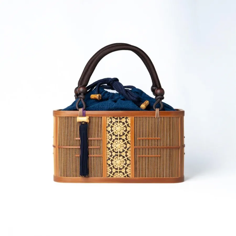 "Suruga Takesensuji Zaiku Bamboo Bag - Chokaku (Kodai)"