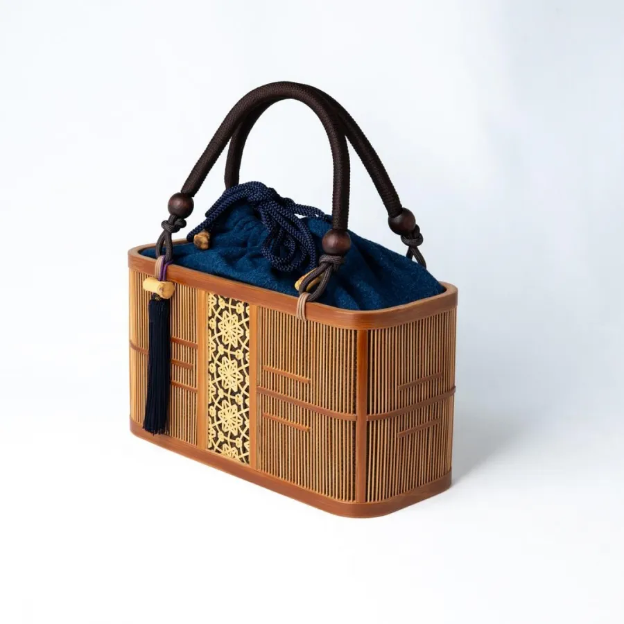 "Suruga Takesensuji Zaiku Bamboo Bag - Chokaku (Kodai)"