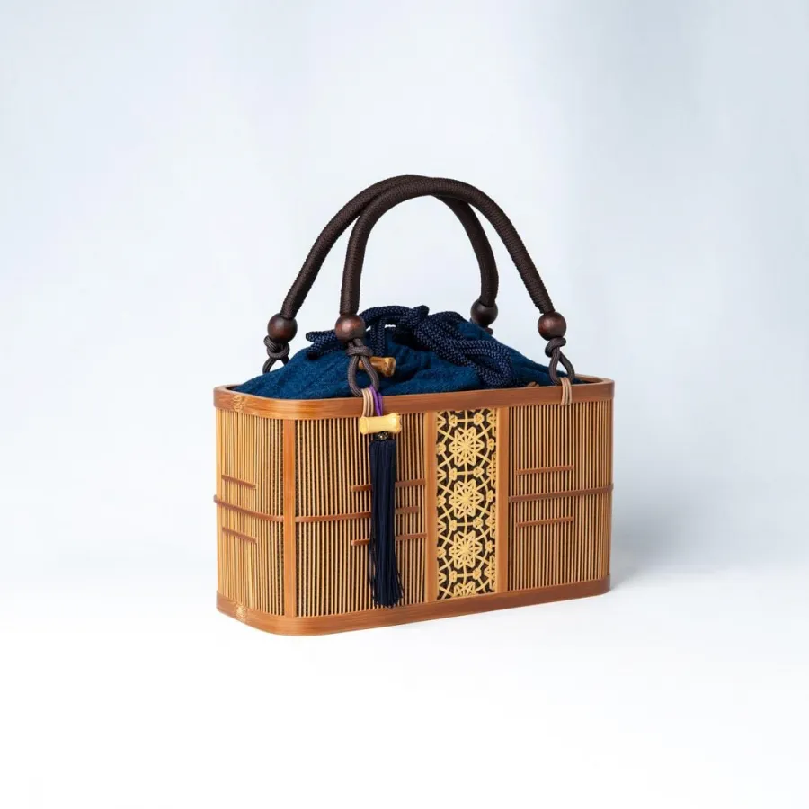 "Suruga Takesensuji Zaiku Bamboo Bag - Chokaku (Kodai)"