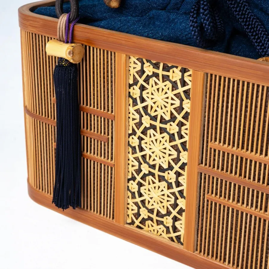 "Suruga Takesensuji Zaiku Bamboo Bag - Chokaku (Kodai)"