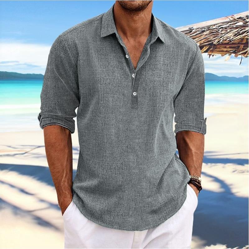 Men's  Casual Linen Shirt - Effortless Style & Breathable