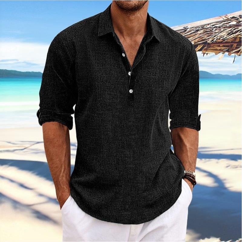 Men's  Casual Linen Shirt - Effortless Style & Breathable