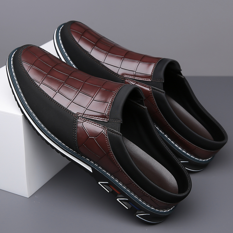 Men's Fashion Calfskin Leather Slippers