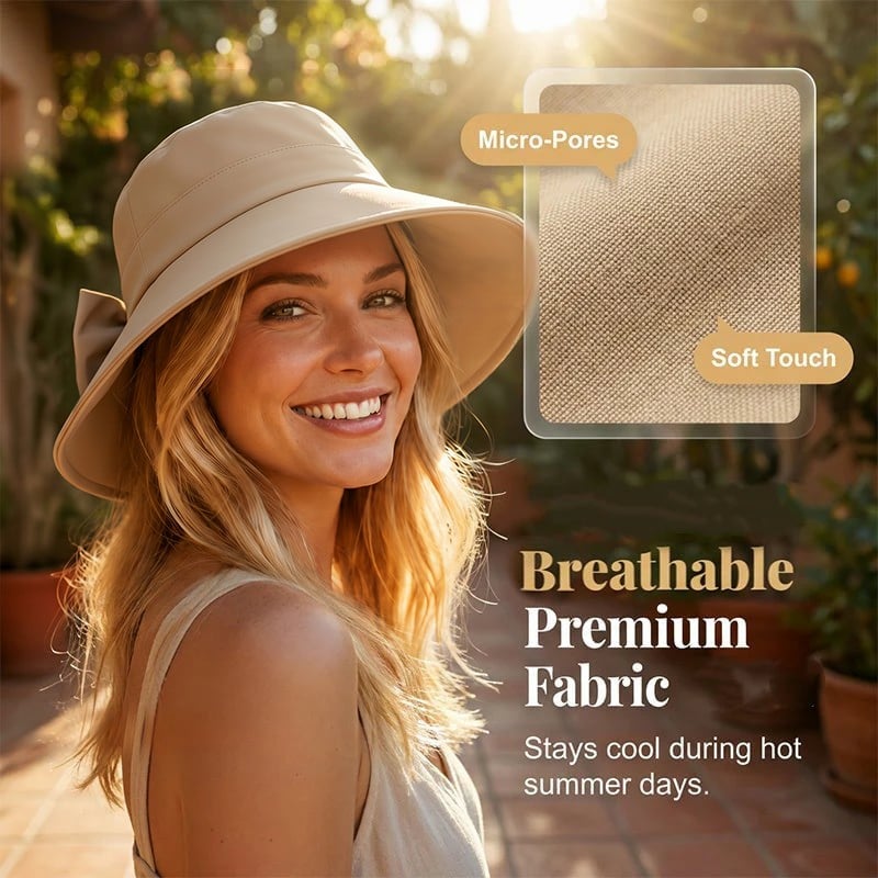 Wide Brim Sun Cap for Women