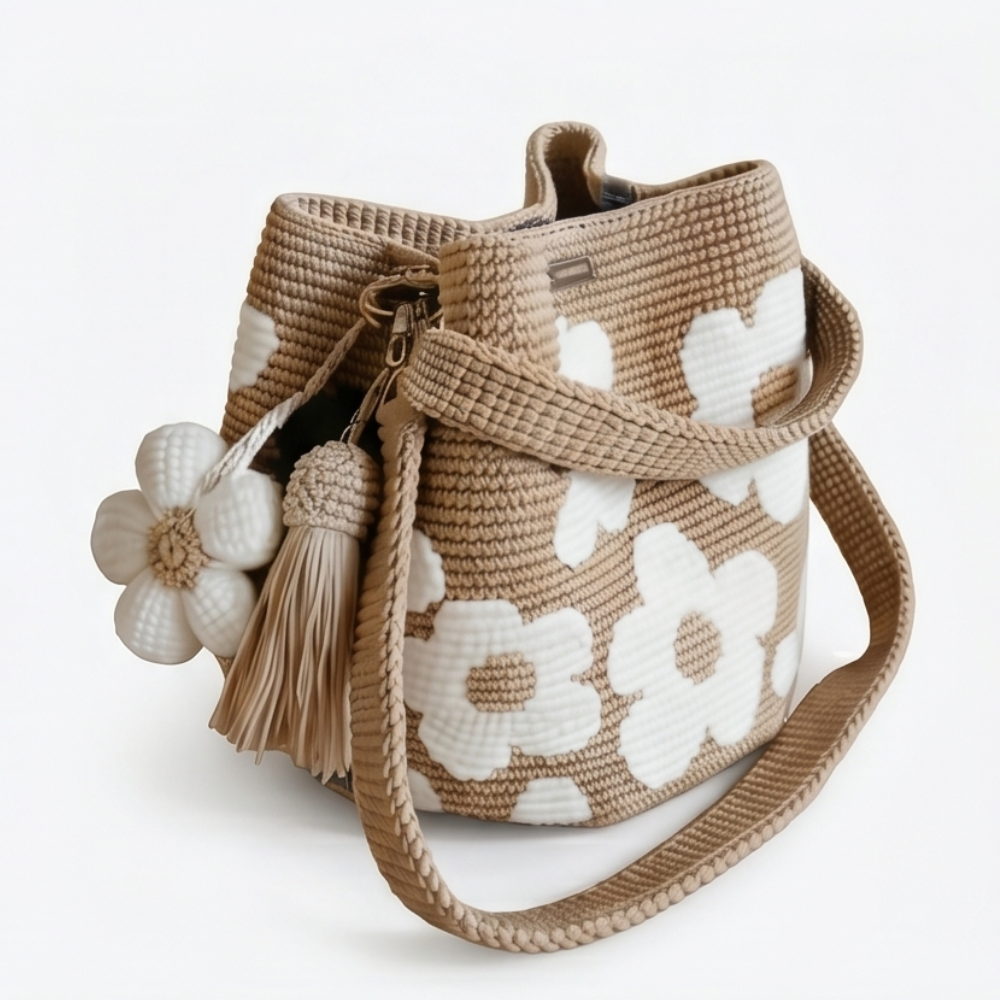 Bloomara – Handmade Crochet Flower Tote Bag
