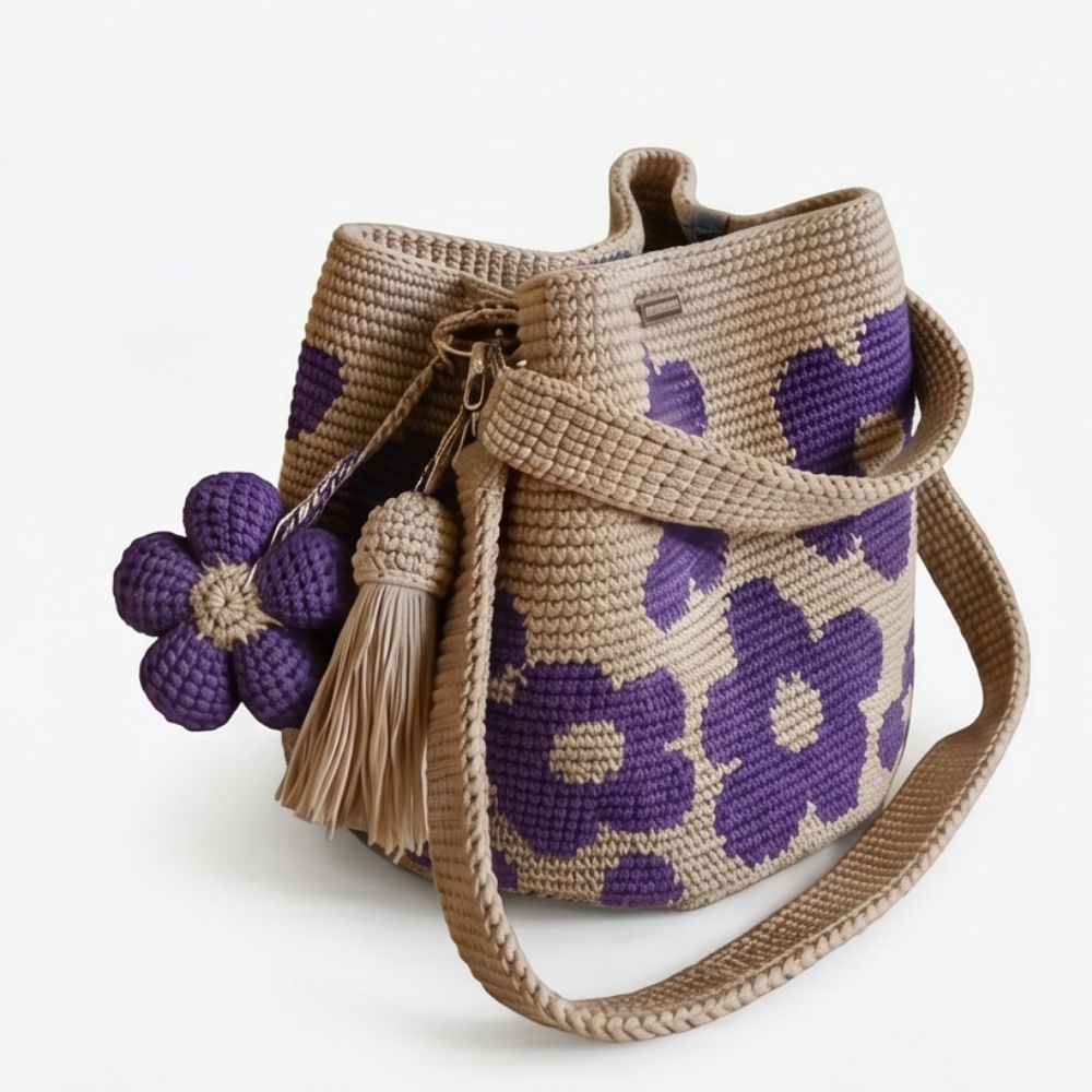 Bloomara – Handmade Crochet Flower Tote Bag