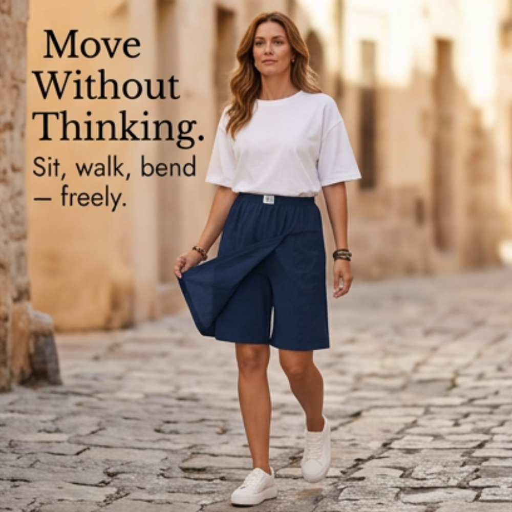 Wrap-Front Skort with Hidden Shorts