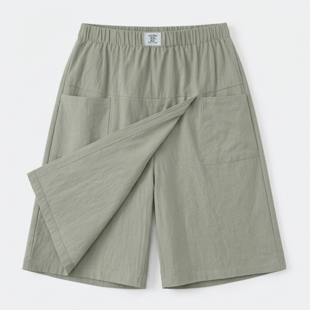 Wrap-Front Skort with Hidden Shorts