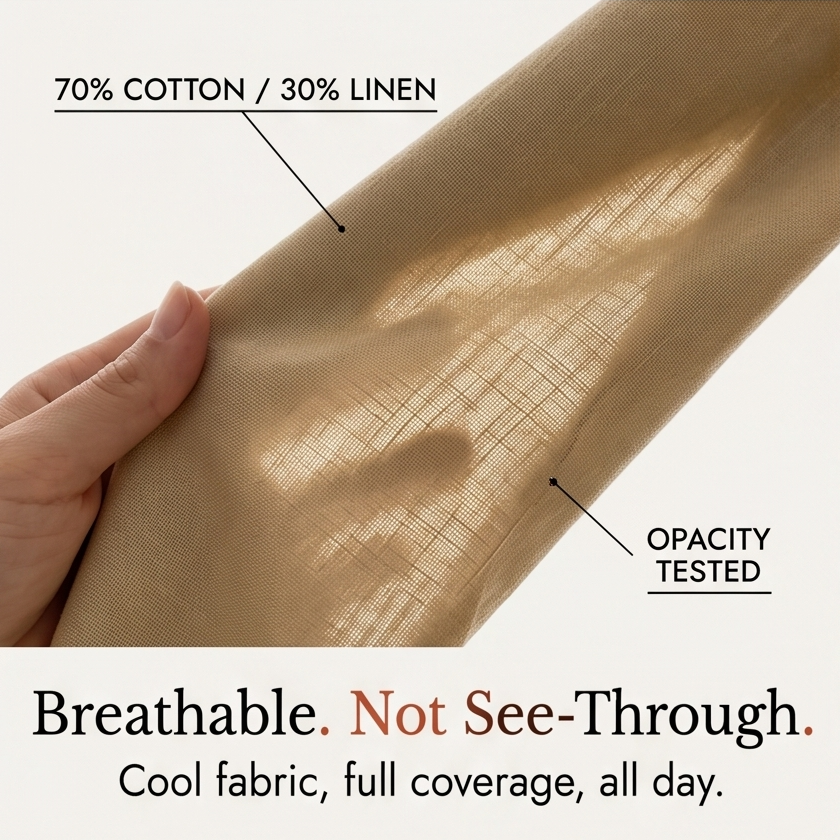 Cotton-Linen Drawstring Capri