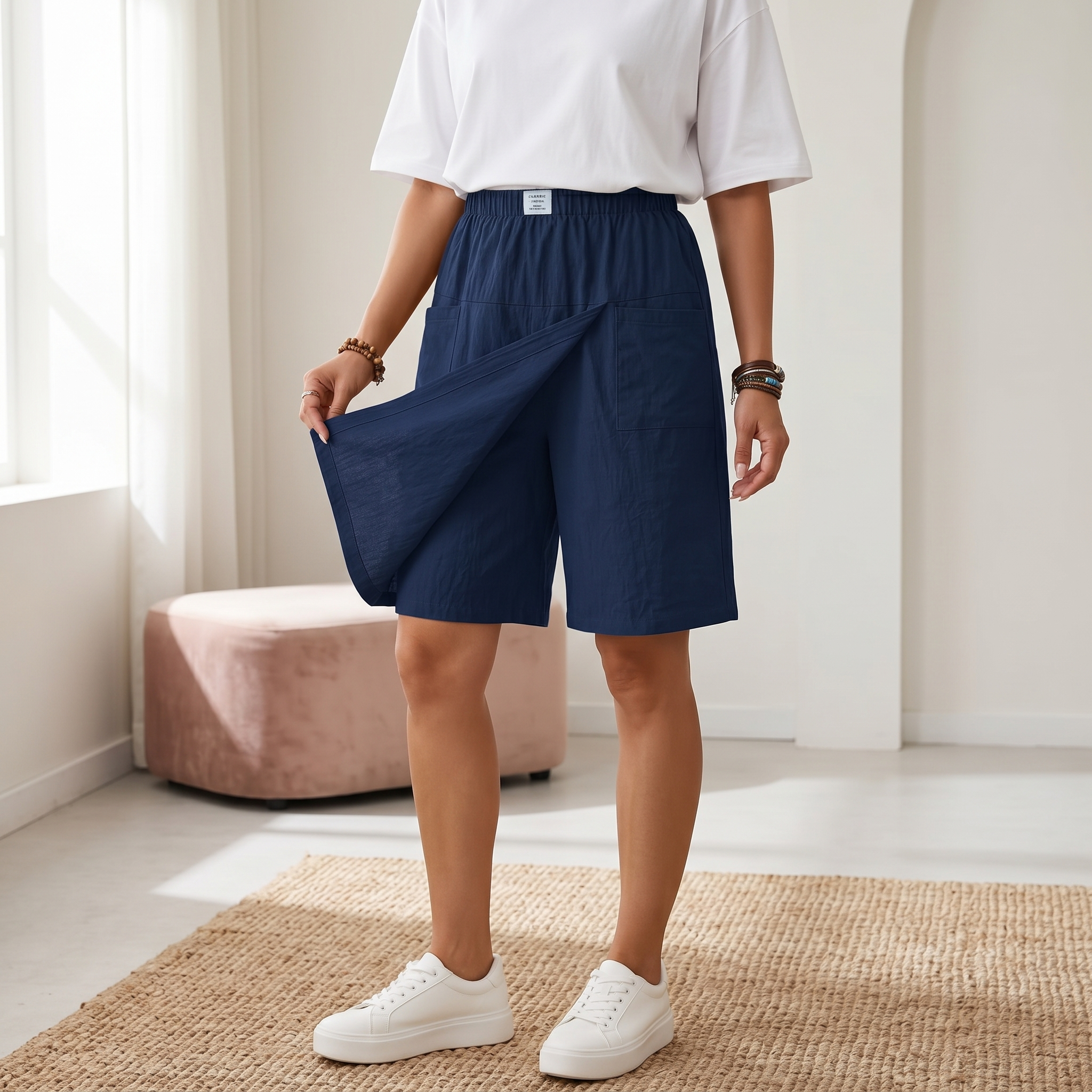 Wrap-Front Skort with Hidden Shorts