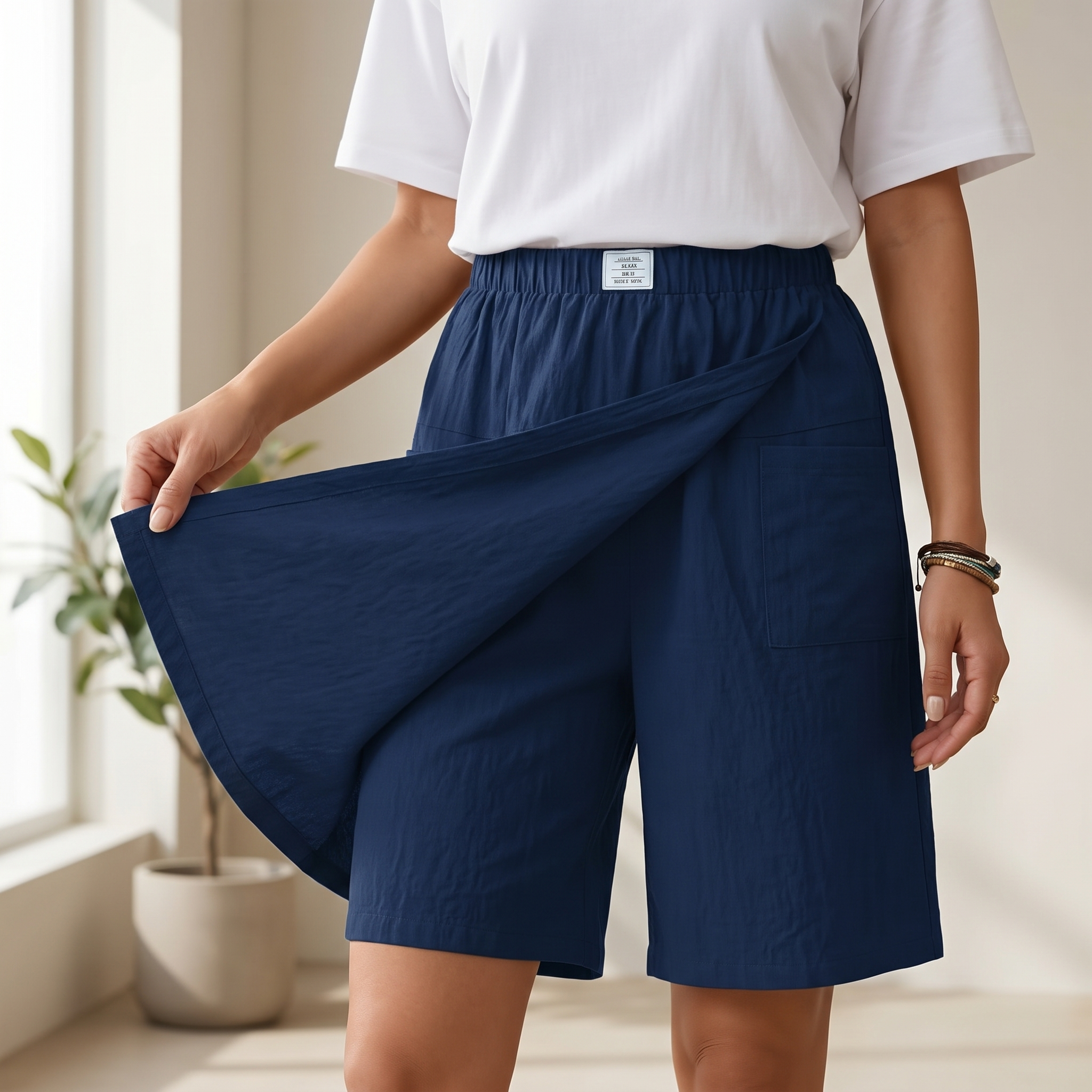 Wrap-Front Skort with Hidden Shorts