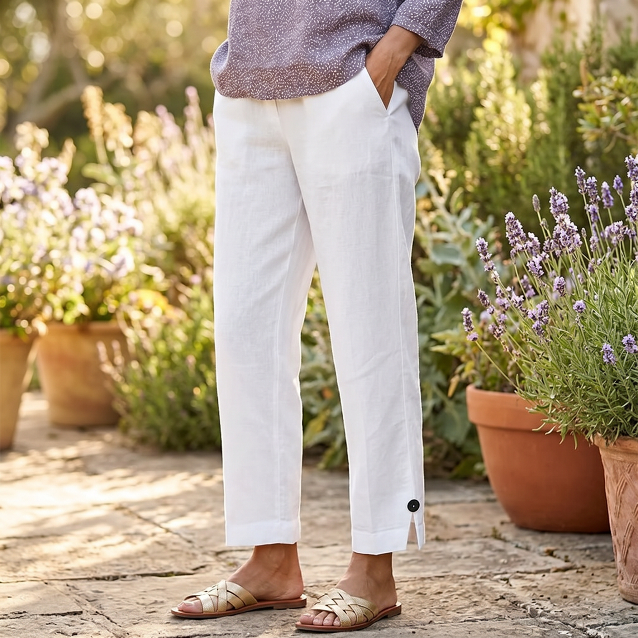 Soft-Stretch Cropped Pants