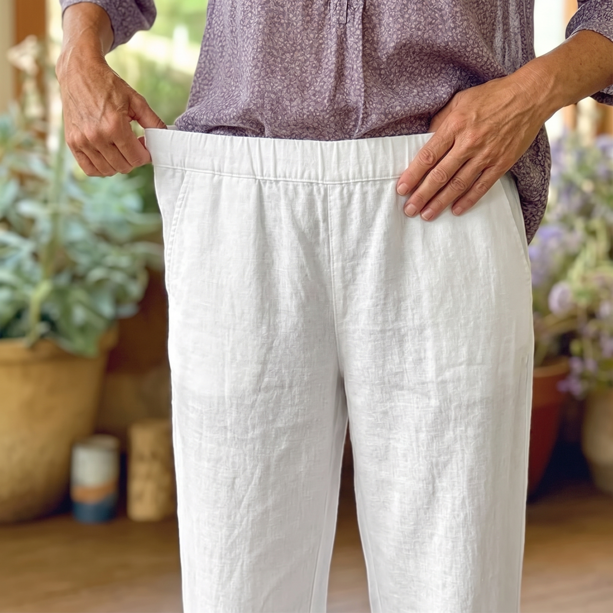 Soft-Stretch Cropped Pants