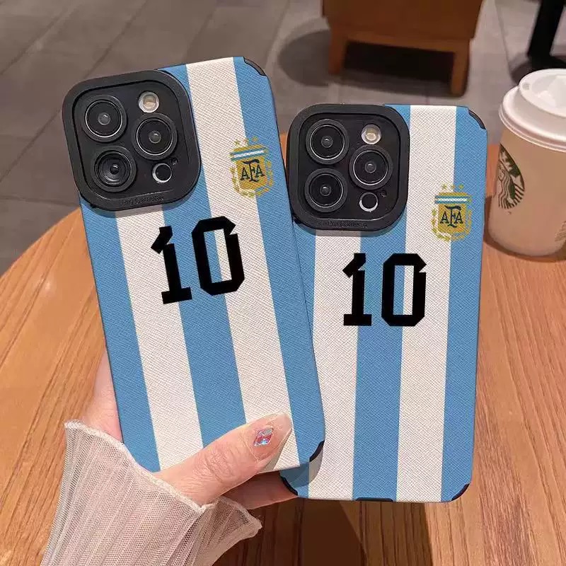 Messi pattern fine hole imitation fur phone case suitable for iPhone 17 16 15 14 13 12 11 Pro Max Plus X XS Max anti drop phone case