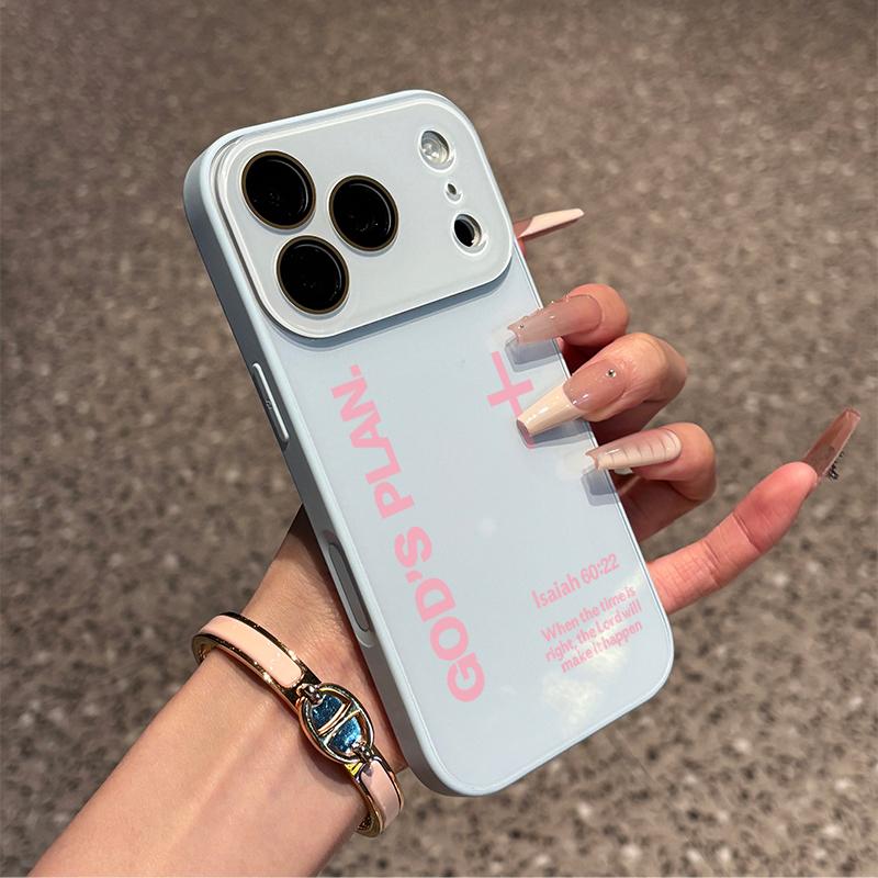 God's Plan Print Case. Retro Dot Crystal Finish Protective Shell for iPhone Series (17,16,15,14,13,12,11 Plus Pro Max) - Minimalist Skin-Feel, Premium Skin-Friendly Texture, Solid Cover for Chic Luxurious Device Elevation