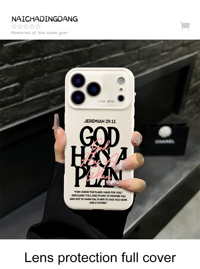 God Has A Plan Christian iPhone Case, Bible Verse Design Phone Case for iPhone 17 Pro Max 16 15 Plus 14 13 12, Shockproof Durable Protective Case, Faith-Based Phone Case Suitable for All People God Has A Plan Christian iPhone Case, Bible Verse Design Phone Case for iPhone 17 Pro Max 16 15 Plus 14 13 12, Shockproof Durable Protective Case, Faith-Based Phone Case Suitable for All People