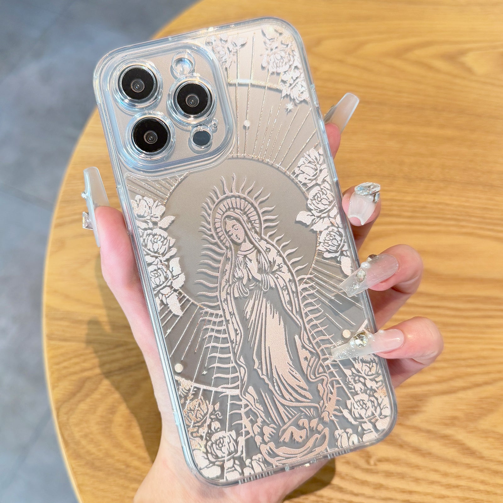 Virgin Mary Pattern iPhone Case