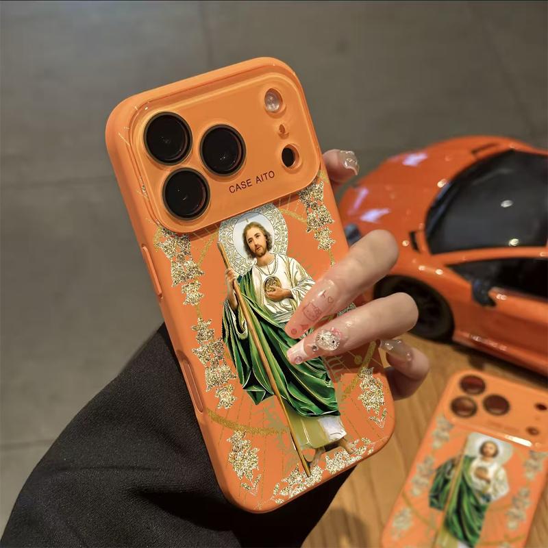 Jesus Pattern Dopamine Ins Style Smartphone Case for iPhone 12-17, Lens-Compatible, Touch-Ready, Ultra Skin-Friendly, All-Inclusive Lens Protection, Handheld Mobile Phone Accessory, Iphone 17 Jesus Pattern Dopamine Ins Style Smartphone Case for iPhone 12-17, Lens-Compatible, Touch-Ready, Ultra Skin-Friendly, All-Inclusive Lens Protection, Handheld Mobile Phone Accessory, Iphone 17