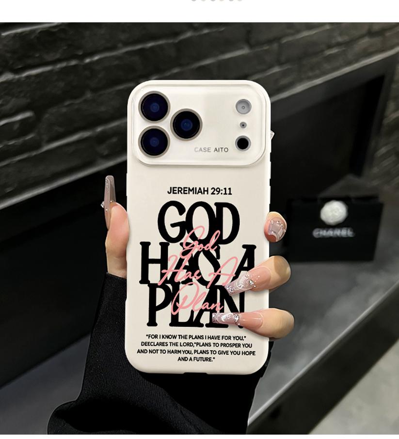 God Has A Plan Christian iPhone Case, Bible Verse Design Phone Case for iPhone 17 Pro Max 16 15 Plus 14 13 12, Shockproof Durable Protective Case, Faith-Based Phone Case Suitable for All People God Has A Plan Christian iPhone Case, Bible Verse Design Phone Case for iPhone 17 Pro Max 16 15 Plus 14 13 12, Shockproof Durable Protective Case, Faith-Based Phone Case Suitable for All People