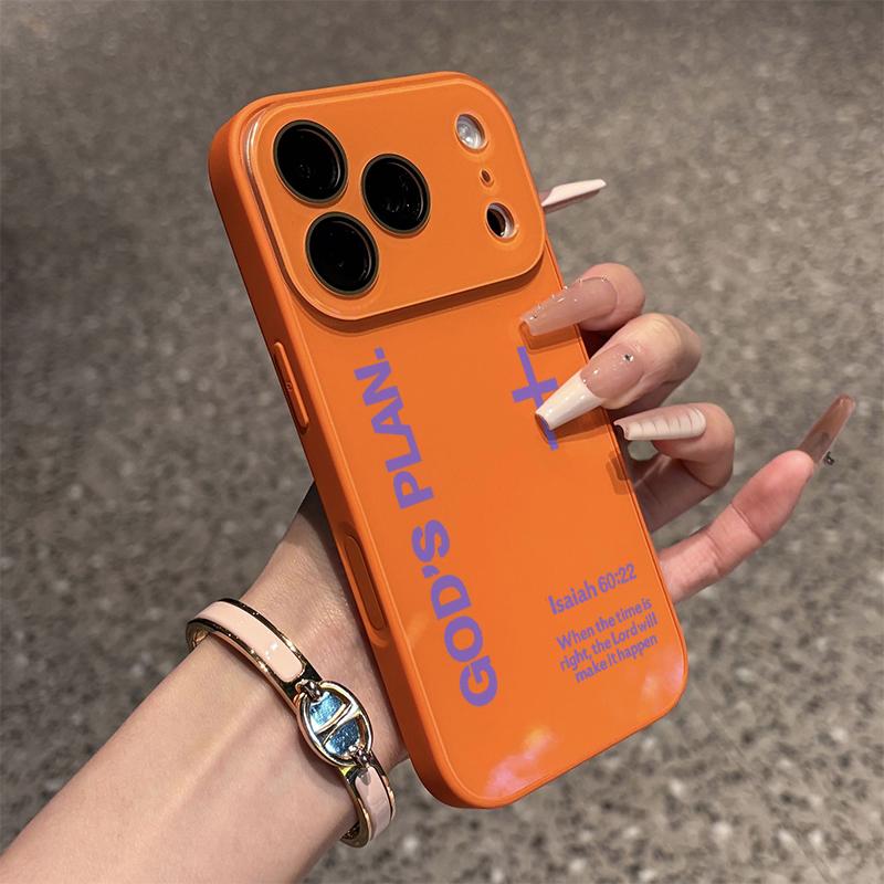 God's Plan Print Case. Retro Dot Crystal Finish Protective Shell for iPhone Series (17,16,15,14,13,12,11 Plus Pro Max) - Minimalist Skin-Feel, Premium Skin-Friendly Texture, Solid Cover for Chic Luxurious Device Elevation